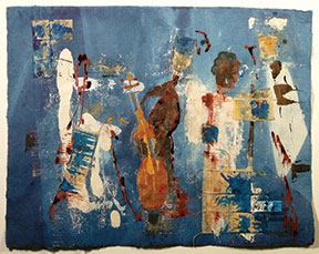 All That Jazz by Bernice Koff, Acrylic and Collage on Unique Paper