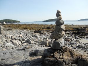 Stone Sculpture at Bar Harbor