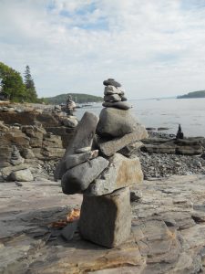 Stone Sculpture at Bar Harbor