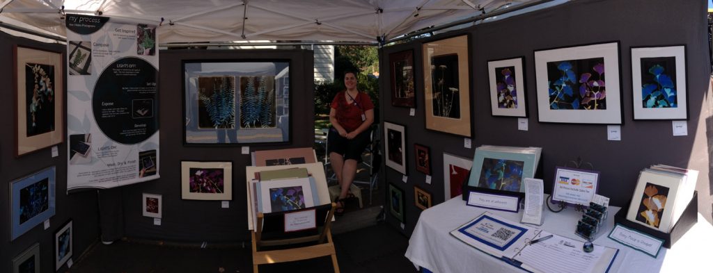 Panoramic Booth Panoramic Shot of Jamie's Booth at an Art Fair