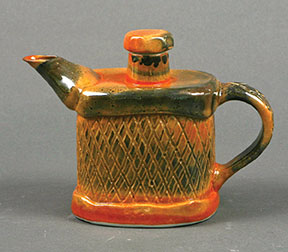 Carved Shino Soy Pot by Vera Shanley