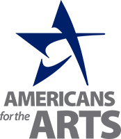 Americans for the Arts Logo - Navy blue star above sans-serif gray type