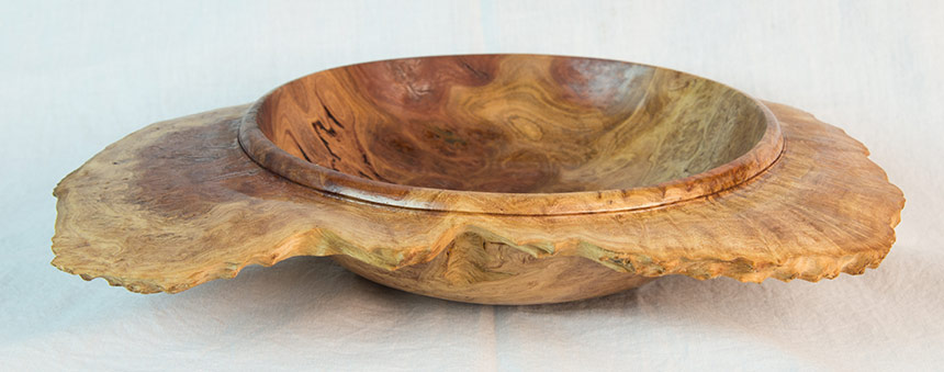 Photo of an Australian burl made into a bowl