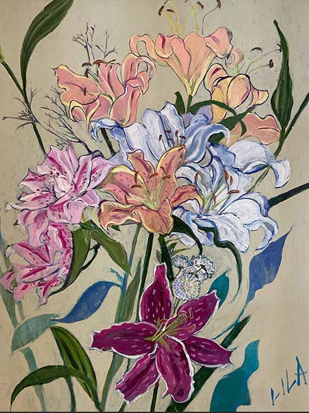 Painting of flowers by Lily Bacon