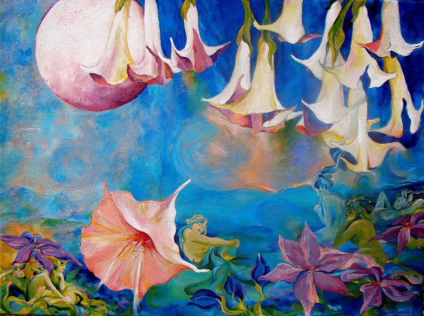 Painting of flowers by Nadine Zenobi