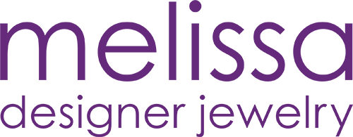 Melissa Designer Jewelry Logo - Purple sans-serif type