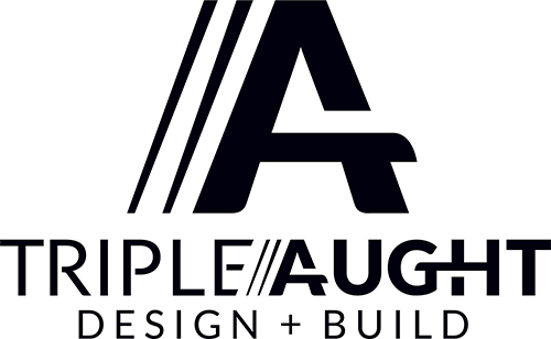 Triple Aught Logo - Black sans-serif type with stylized letter A above